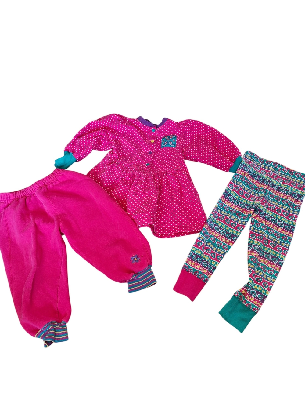 Vintage Gymboree Rainbow Tag three-piece outfit 18/24M